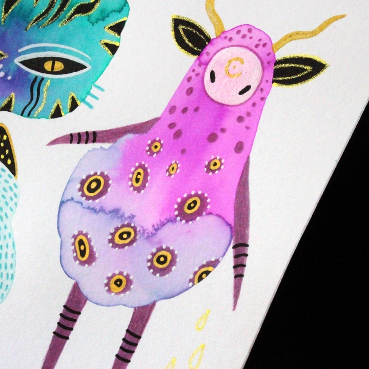 Planche de monstres 005 - Œuvre original