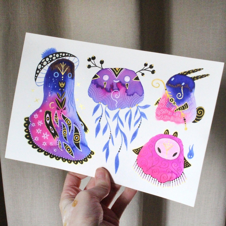 Planche de monstres 006 - Œuvre original