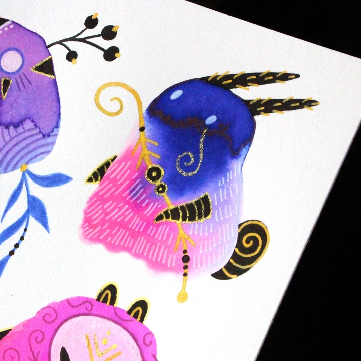 Planche de monstres 006 - Œuvre original