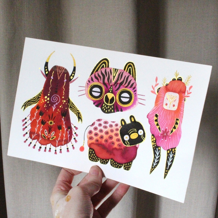 Planche de monstres 007 - Œuvre original