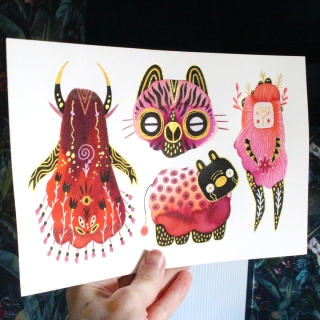 Planche de monstres 007 - Œuvre original