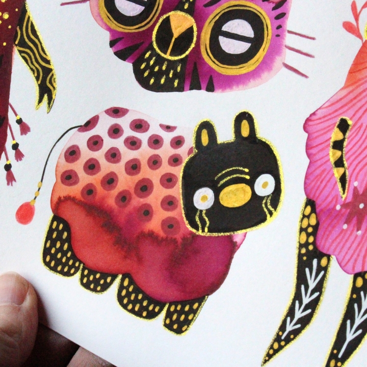 Planche de monstres 007 - Œuvre original