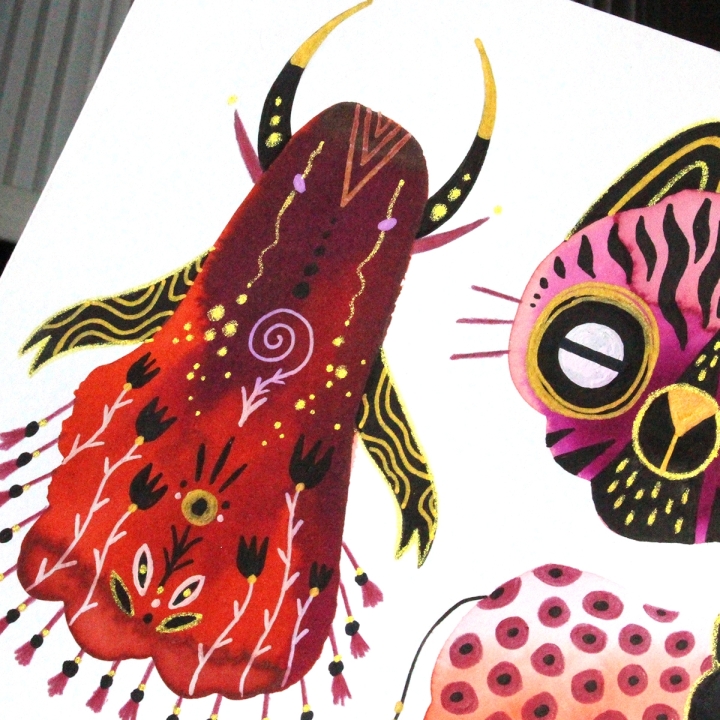 Planche de monstres 007 - Œuvre original