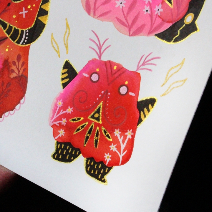 Planche de monstres 008 - Œuvre original