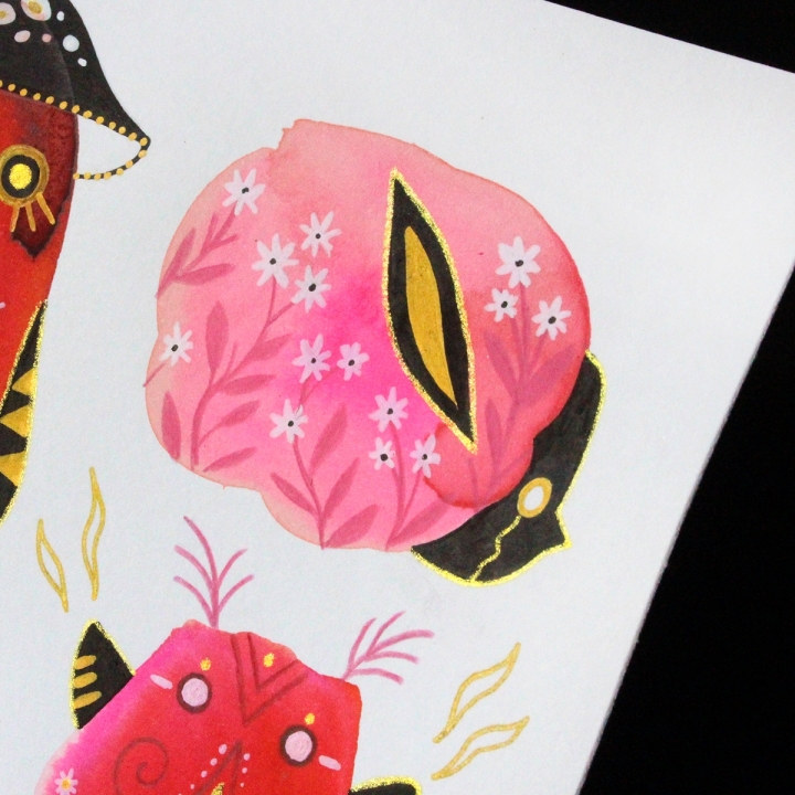 Planche de monstres 008 - Œuvre original