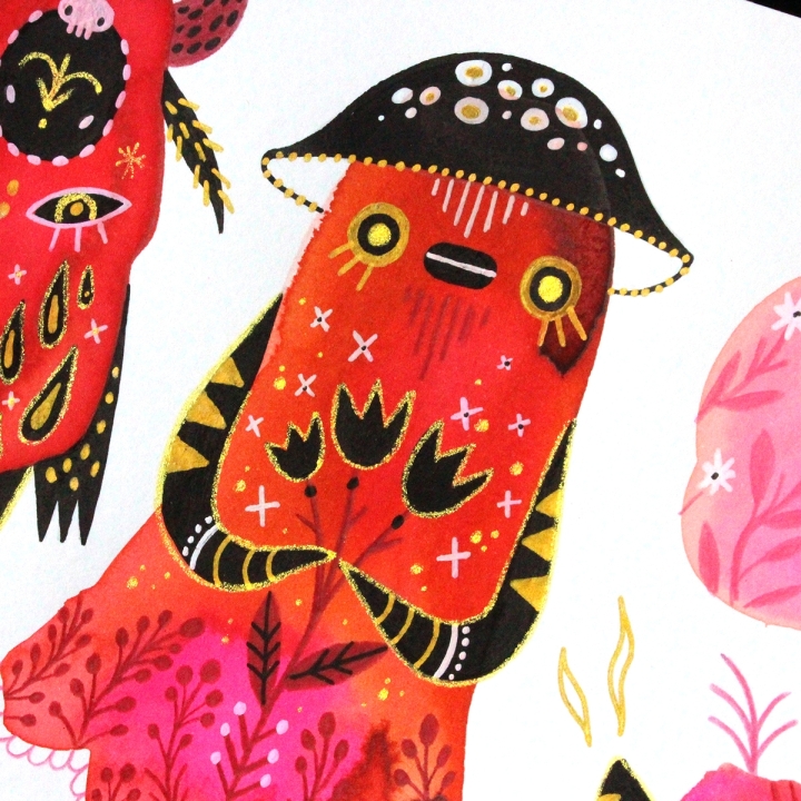 Planche de monstres 008 - Œuvre original