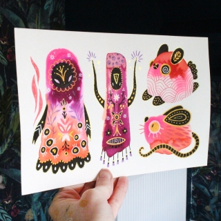 Planche de monstres 009 - Œuvre original