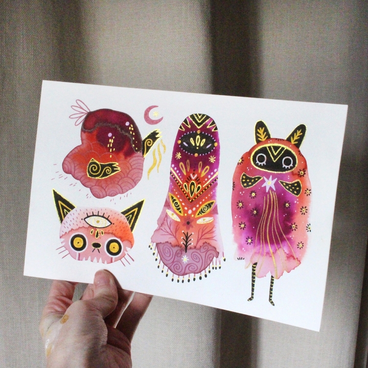 Planche de monstres 010 - Œuvre original