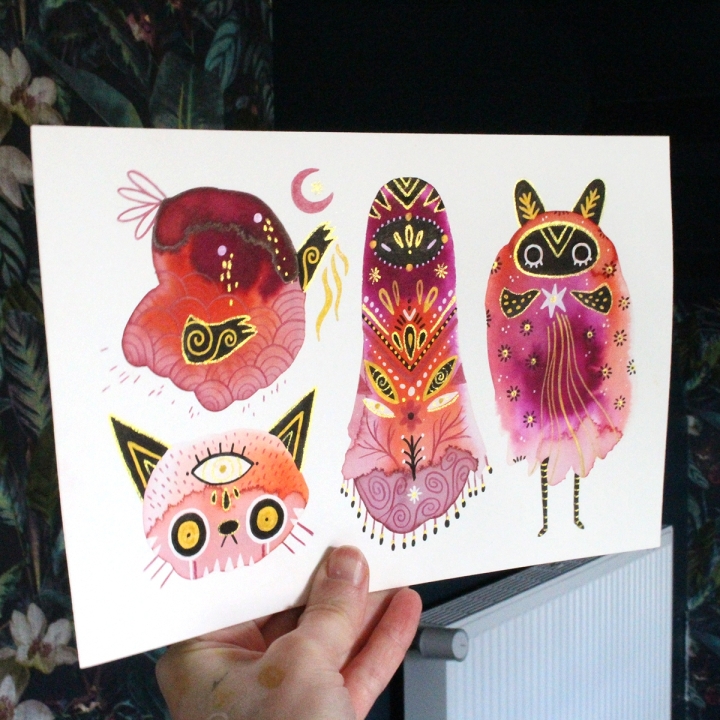 Planche de monstres 010 - Œuvre original