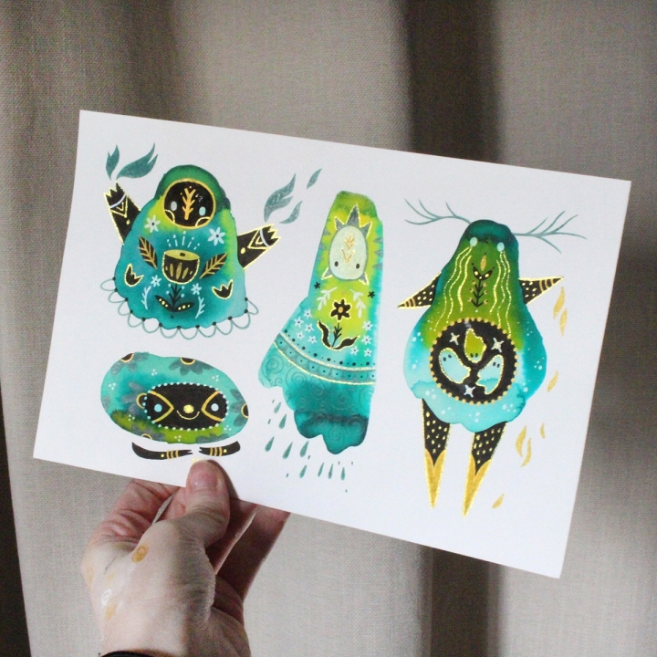 Planche de monstres 011 - Œuvre original