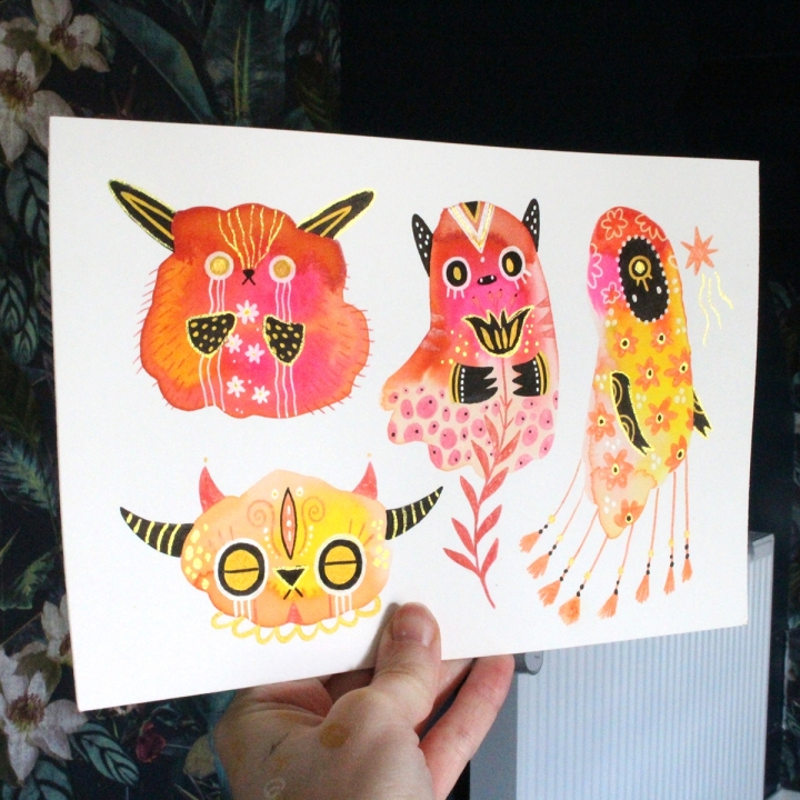 Planche de monstres 012 - Œuvre original