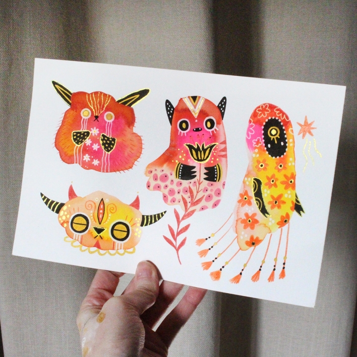 Planche de monstres 012 - Œuvre original