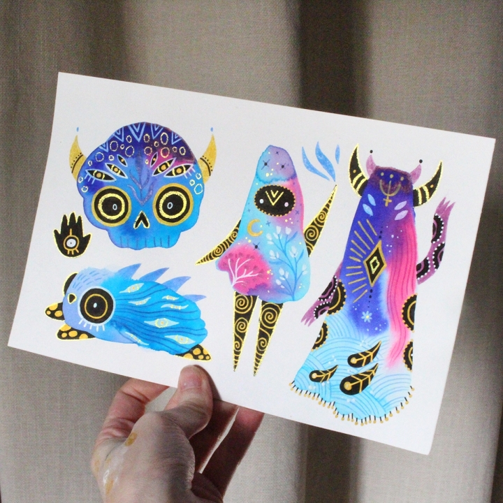 Planche de monstres 013 - Œuvre original