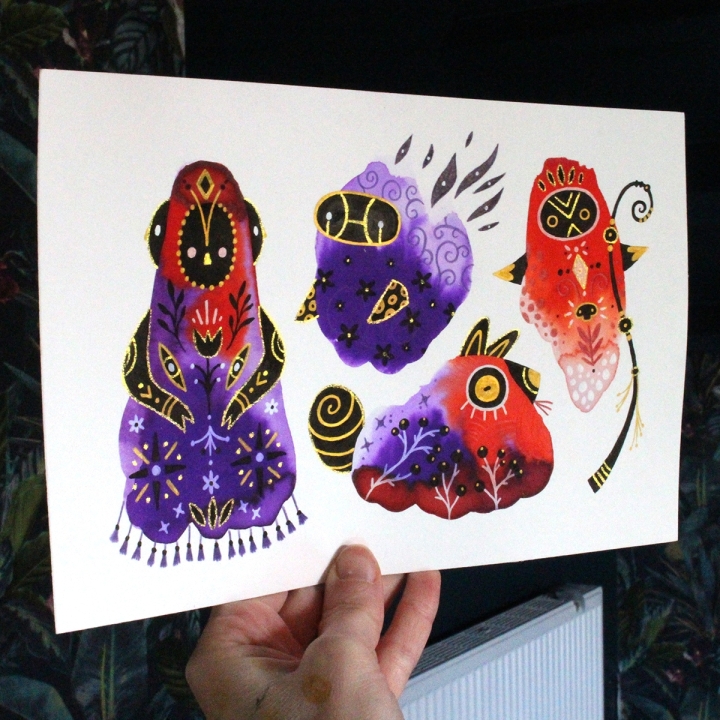 Planche de monstres 014 - Œuvre original