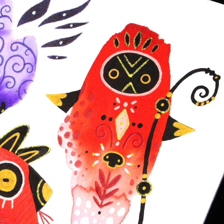 Planche de monstres 014 - Œuvre original