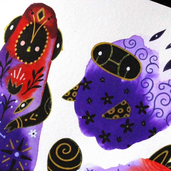 Planche de monstres 014 - Œuvre original