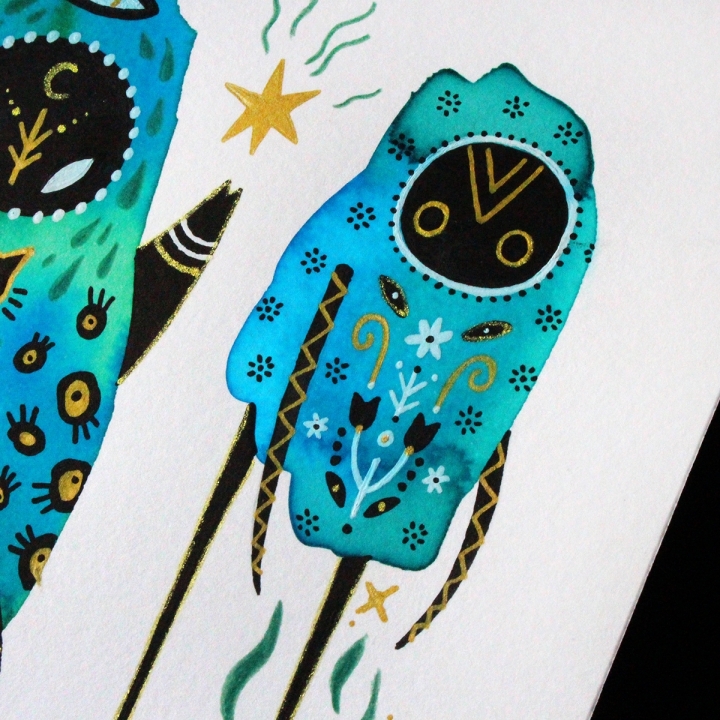 Planche de monstres 016 - Œuvre original