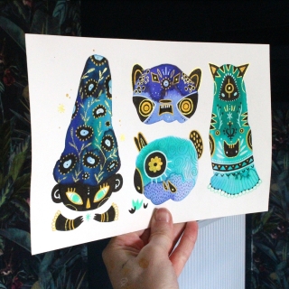 Planche de monstres 017 - Œuvre original