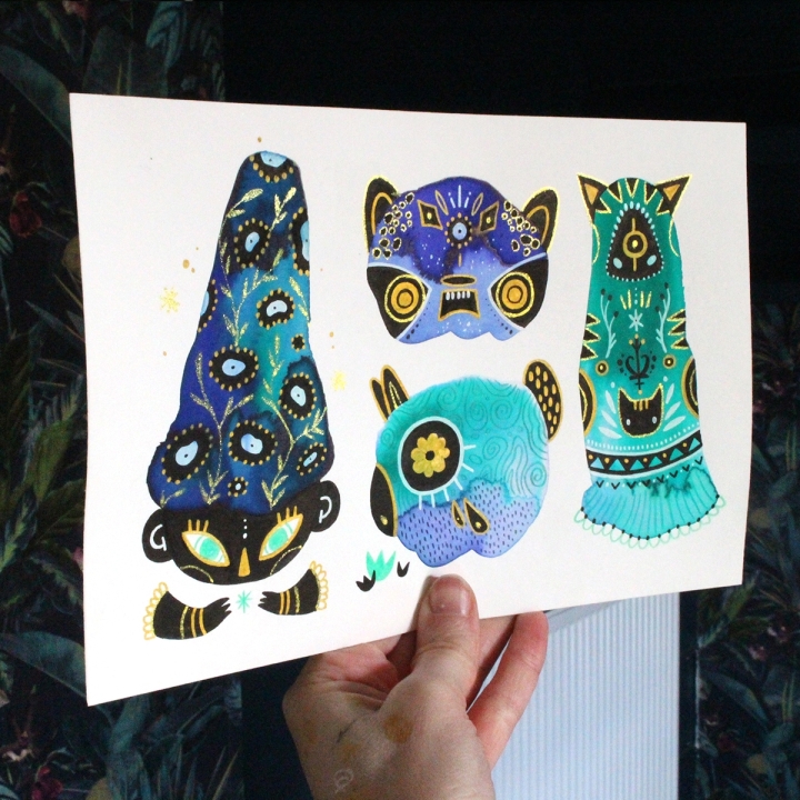 Planche de monstres 017 - Œuvre original