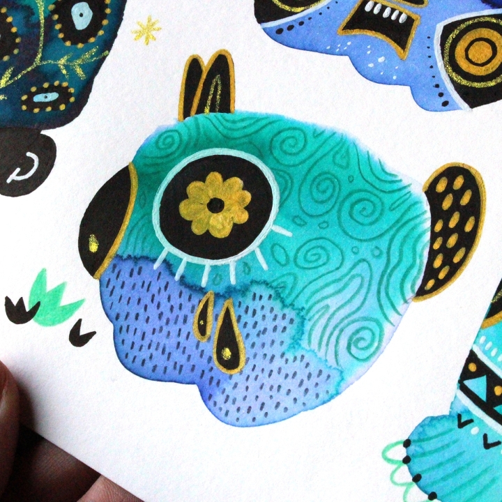 Planche de monstres 017 - Œuvre original