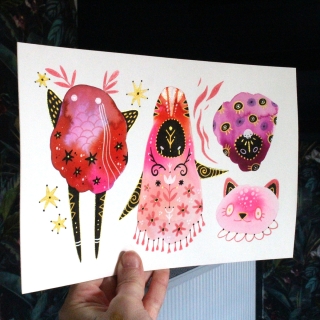 Planche de monstres 018 - Œuvre original