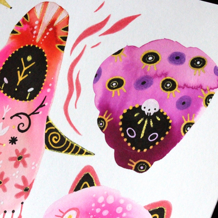 Planche de monstres 018 - Œuvre original