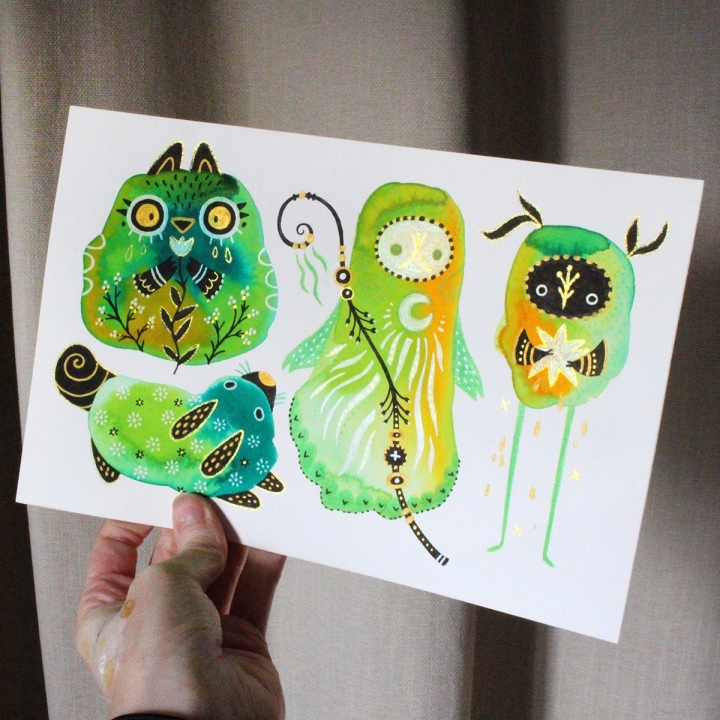 Planche de monstres 021 - Œuvre original