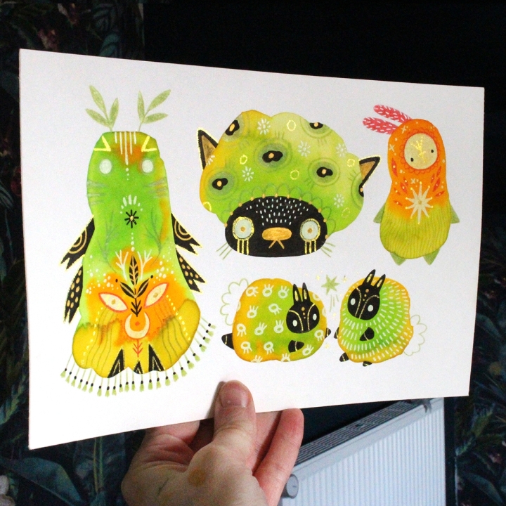 Planche de monstres 022 - Œuvre original