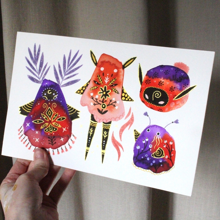 Planche de monstres 023 - Œuvre original