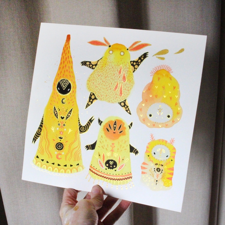 Planche de monstres 024 - Œuvre original