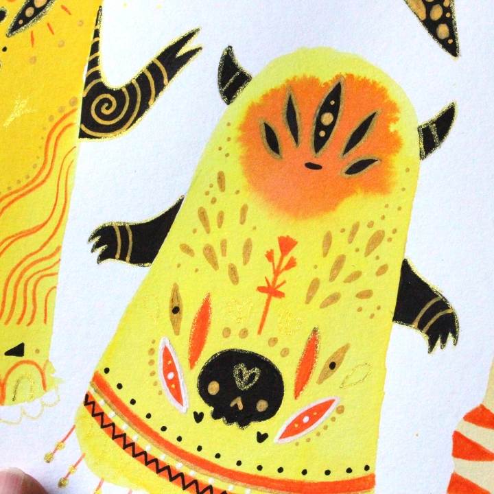 Planche de monstres 024 - Œuvre original