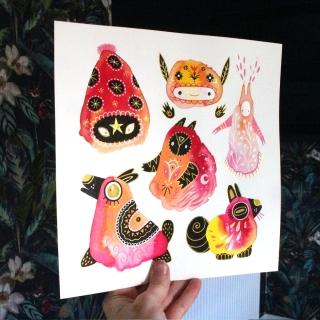 Planche de monstres 025 - Œuvre original