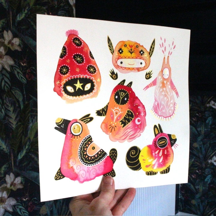 Planche de monstres 025 - Œuvre original