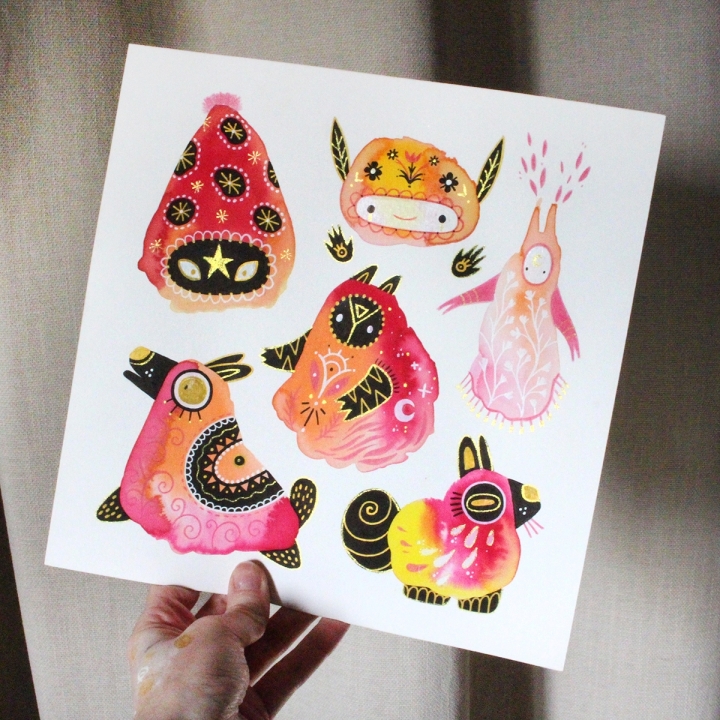 Planche de monstres 025 - Œuvre original