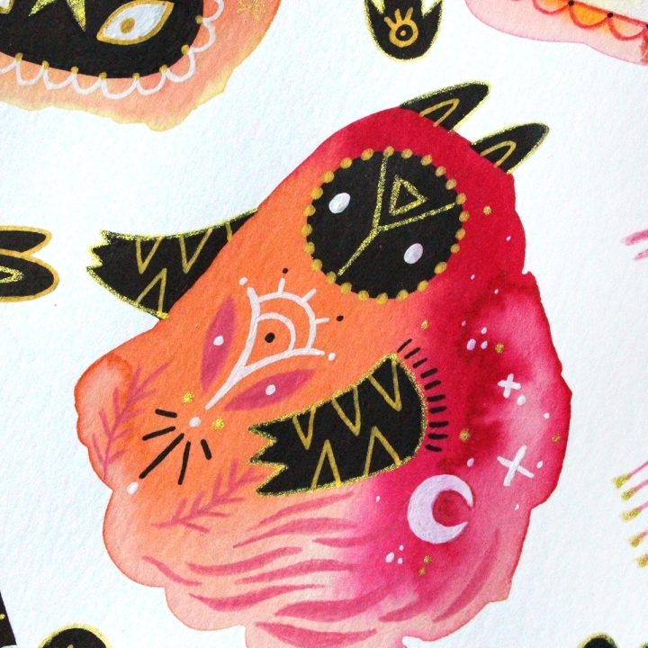 Planche de monstres 025 - Œuvre original