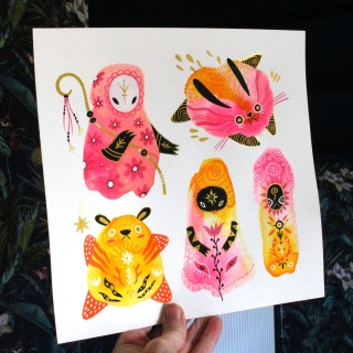 Planche de monstres 028 - Œuvre original