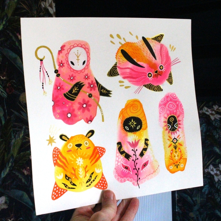 Planche de monstres 028 - Œuvre original