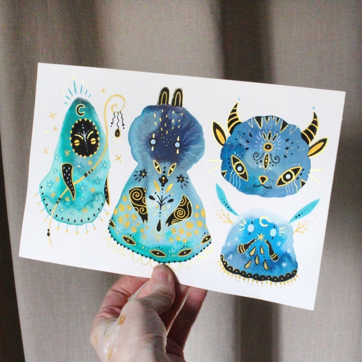 Planche de monstres 034 - Œuvre original