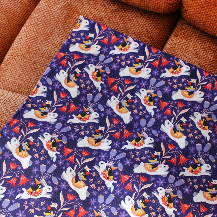 Tissu illustré "Les aventuriers" – popeline, velours & French terry – motif enfantin