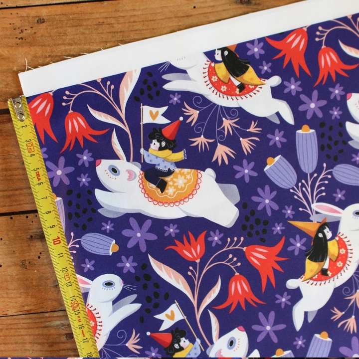 Tissu illustré "Les aventuriers" – popeline, velours & French terry – motif enfantin