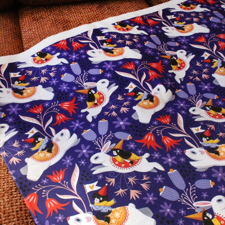 Tissu illustré "Les aventuriers" – popeline, velours & French terry – motif enfantin