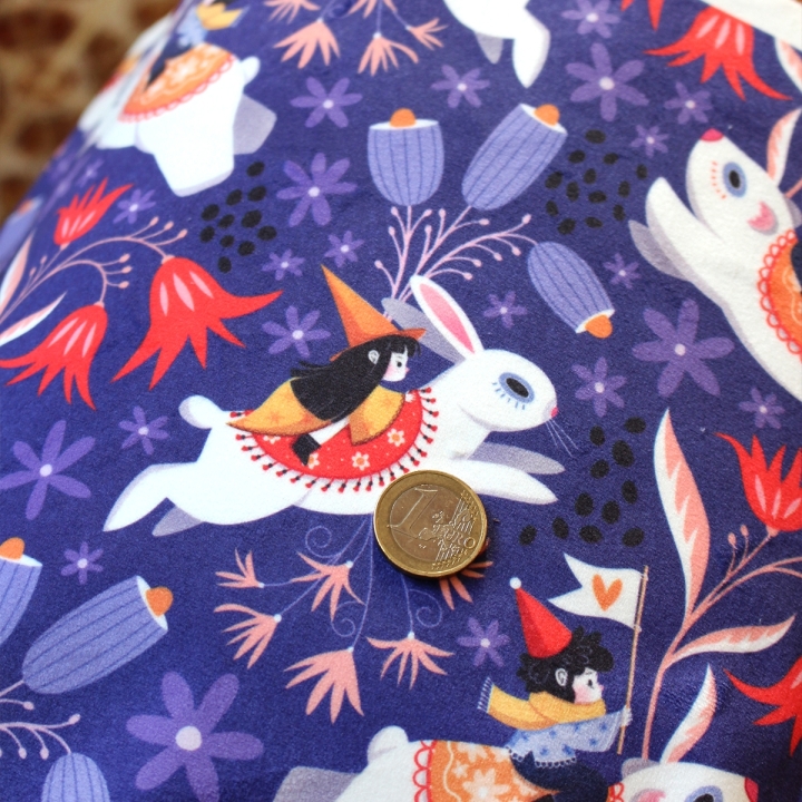 Tissu illustré "Les aventuriers" – popeline, velours & French terry – motif enfantin