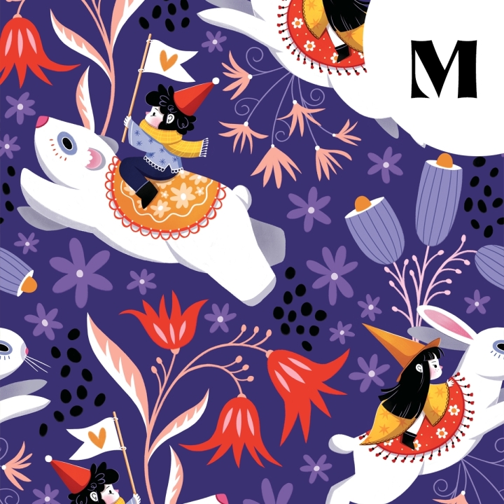 Tissu illustré "Les aventuriers" – popeline, velours & French terry – motif enfantin