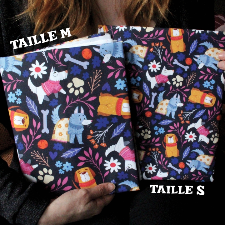 Tissu illustré "Dog lover" – popeline, velours & French terry – motif enfantin