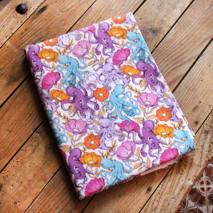 VIDE ATELIER / Tissu popeline / 2 mètres / Pieuvre - taille S